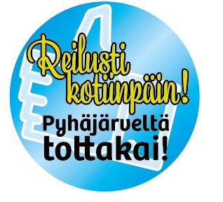 Reilusti kotiinpäin! Pyhäjärveltä tottakai! -kampanjalogo