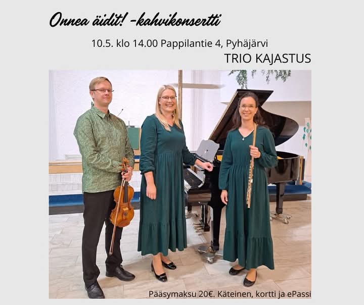 Trio Kajastus: Janne Jääskelä, Elina Jääskelä ja Anniina Kontkanen