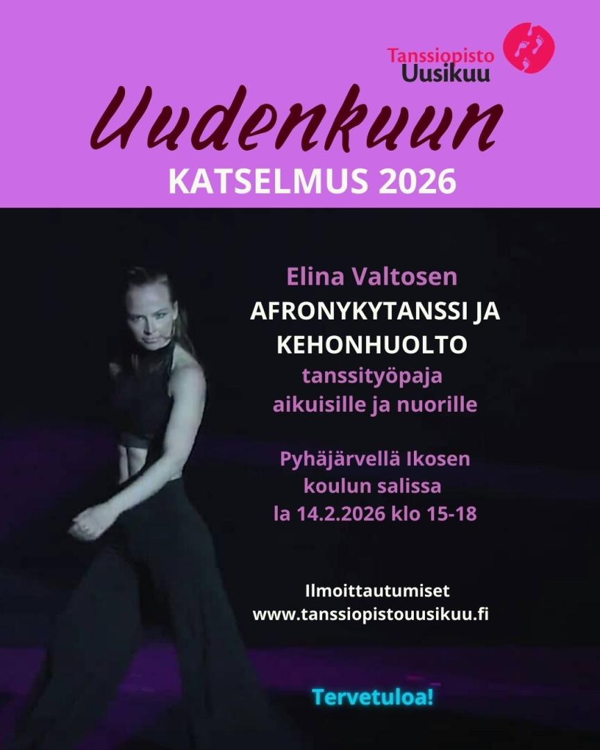 Afronykytanssi ja kehonhuolto, tanssityöpaja aikuisille ja nuorille