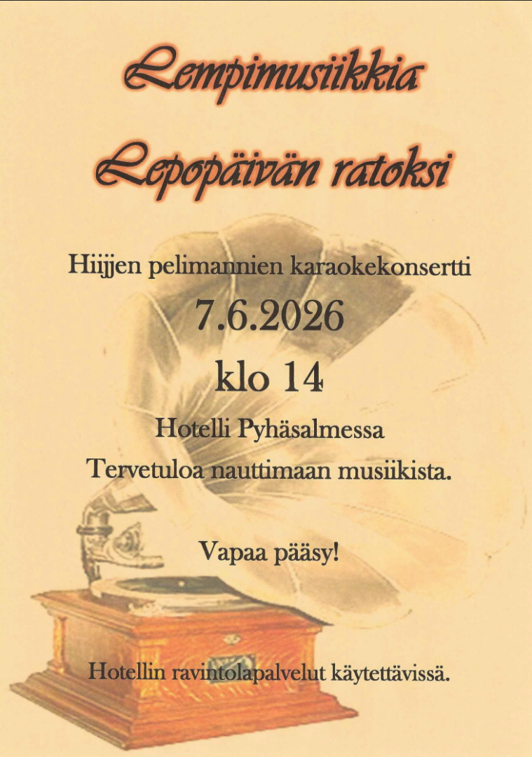 kuvassa on piirretty gramofoni.